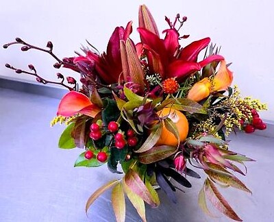 Autumn with pumpkin &amp; berries